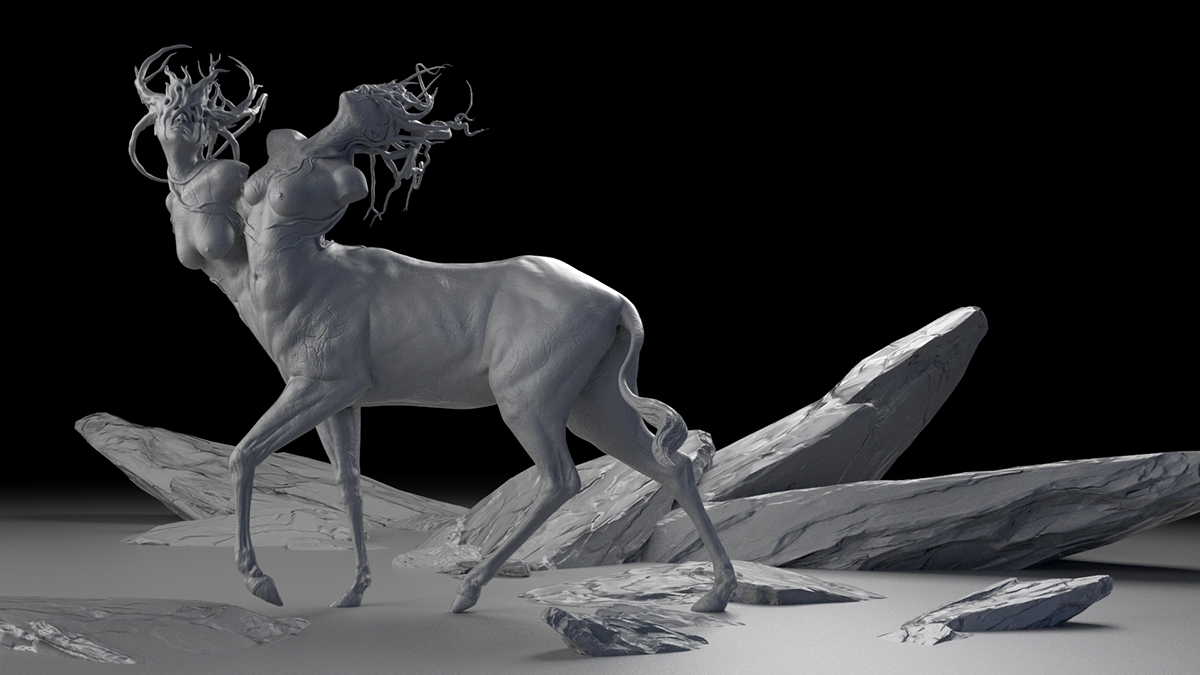 CG Sculpt Zbrush Maya creature surreal modelling