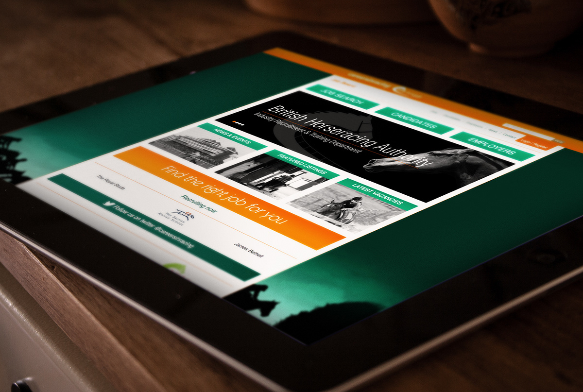 bha  British Horseracing  Horeseracing  horse  racing  orange  green  website  mobile  tablet