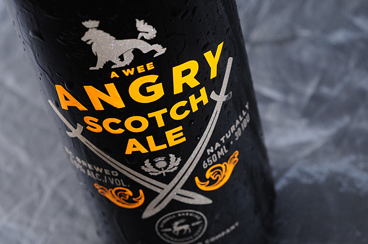 beer beer label Beer Label Design atmosphere design vancouver graphic design russell brewing russell angry scotch