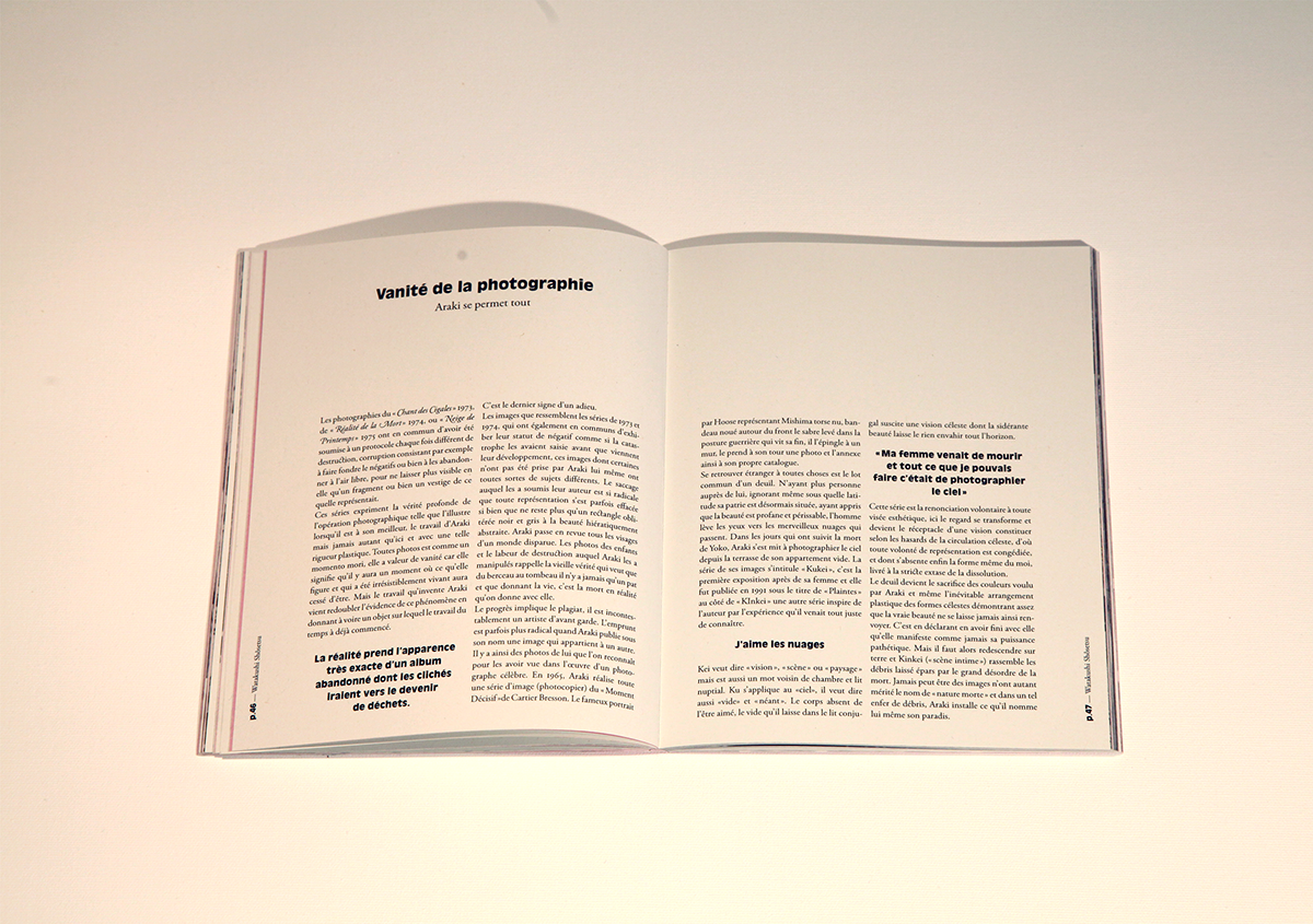 photo type design graphic edition book Araki