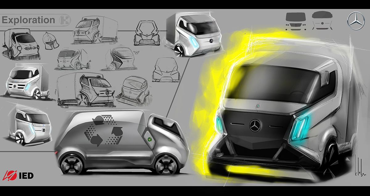 Transportation Design ied Truck concept sketch mercedes Benz car accelo