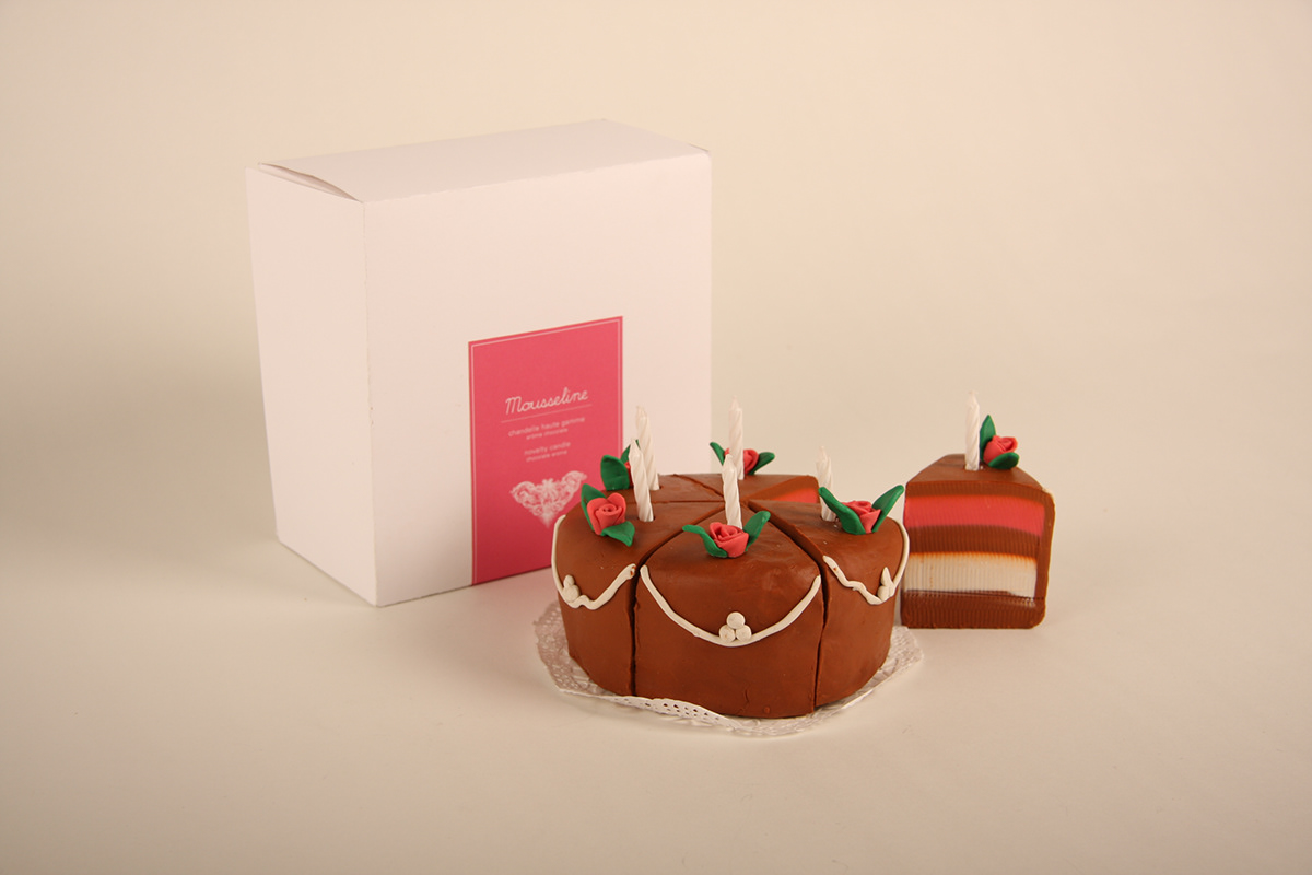 cake candle Packaging mousseline