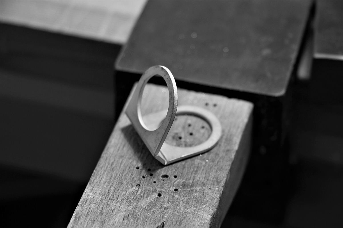art bend craft goldsmithing handmade jewelry metal metalwork ring silver