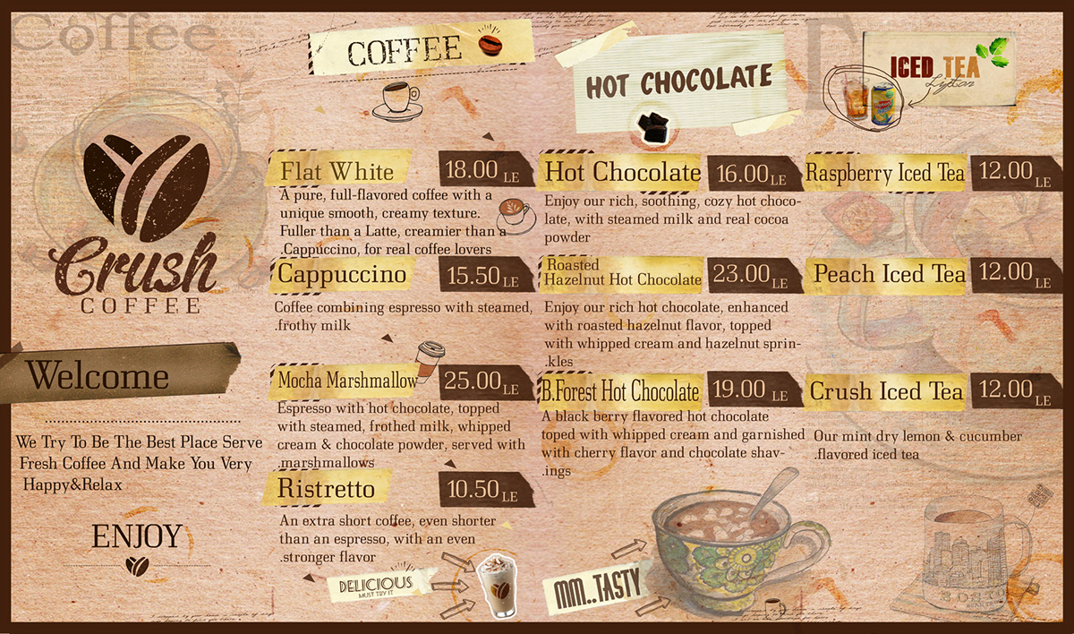 coffee menu
