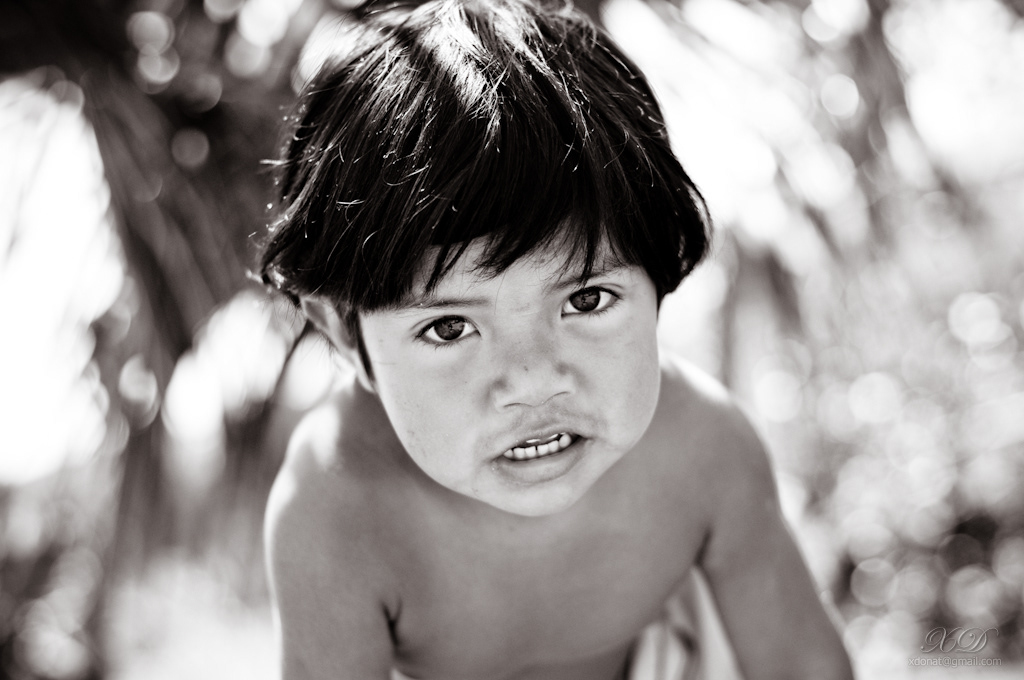 children guarani Brasil Brazil faces expressions portrait emotions b&w social