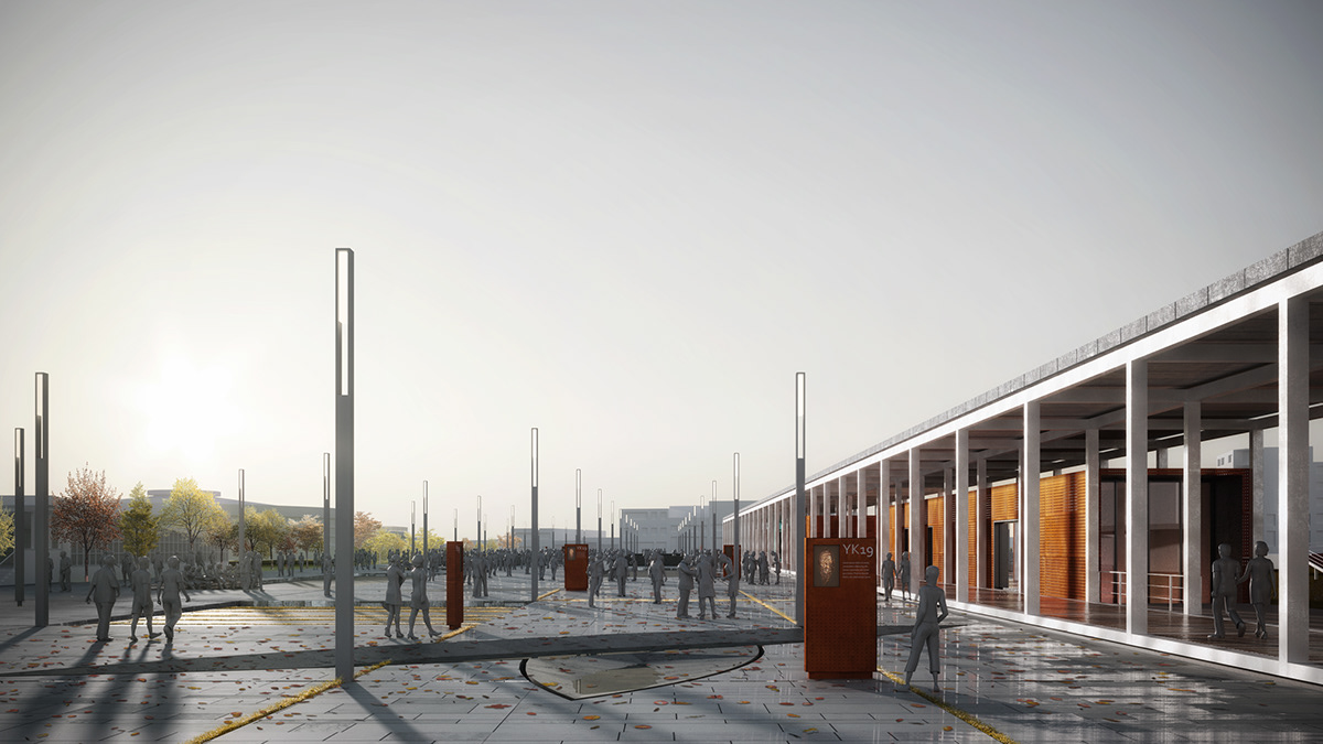 //CAA.Studio 3D Competition harbour istanbul Render Theodosius visitor center yenikapi urbandesign