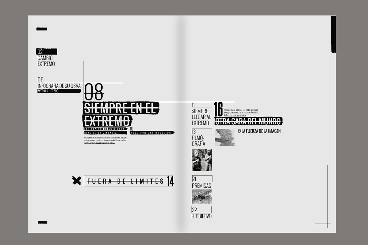 editorial Gabriele editorial work magazine revista type grid
