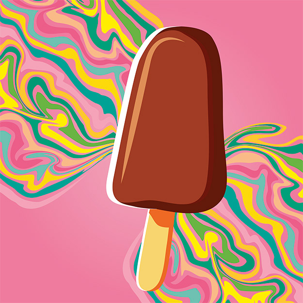 Popsicles ice cream summer vector adobe illustrator Graphic Designer Digital Art  artwork digital illustration Drawing 