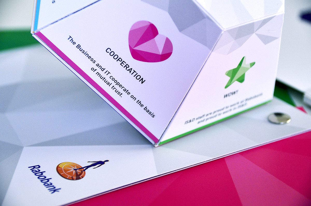 Rabobank print logodesign Icon mailer envelop Booklet pop-up Popup