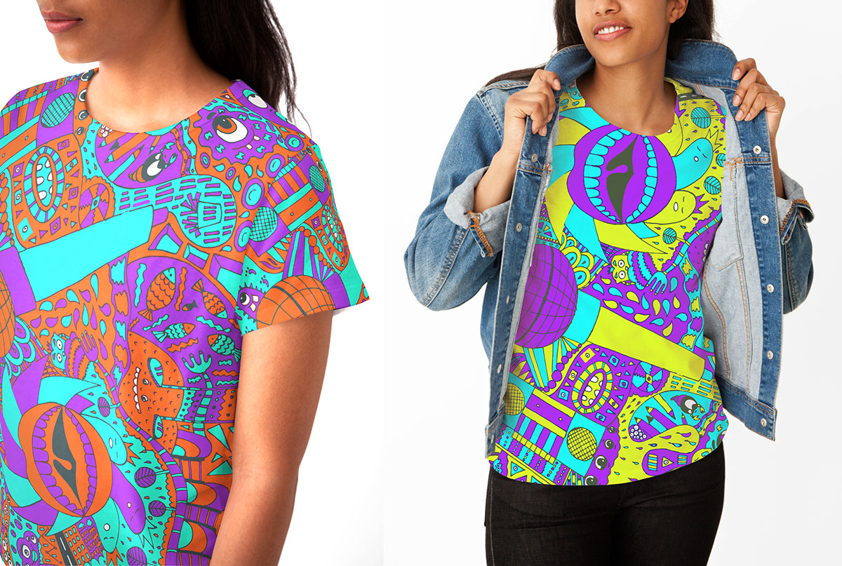 shirt tshirt doodle color Character monsters Sing mic microphone madethis colossal #madethis  #Colossal