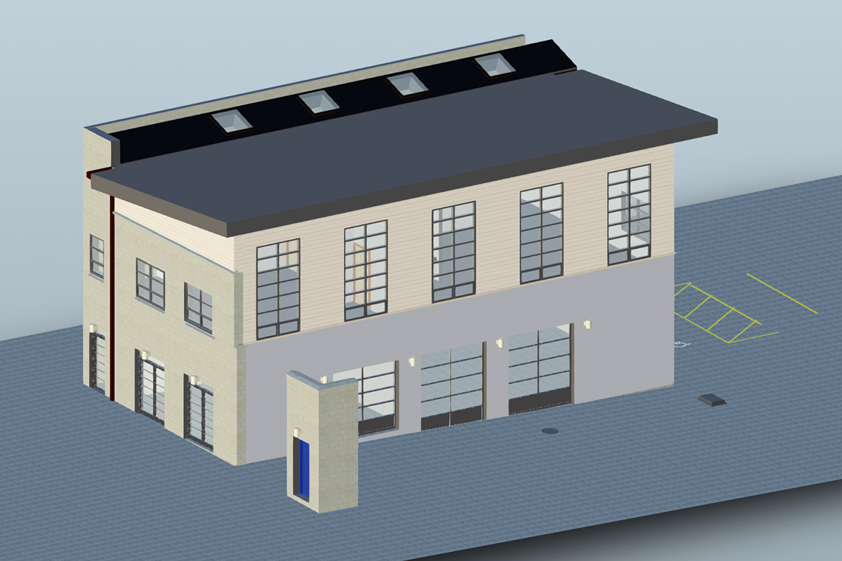architecture 3D model BIM revit detail drawings Drafting 3d building