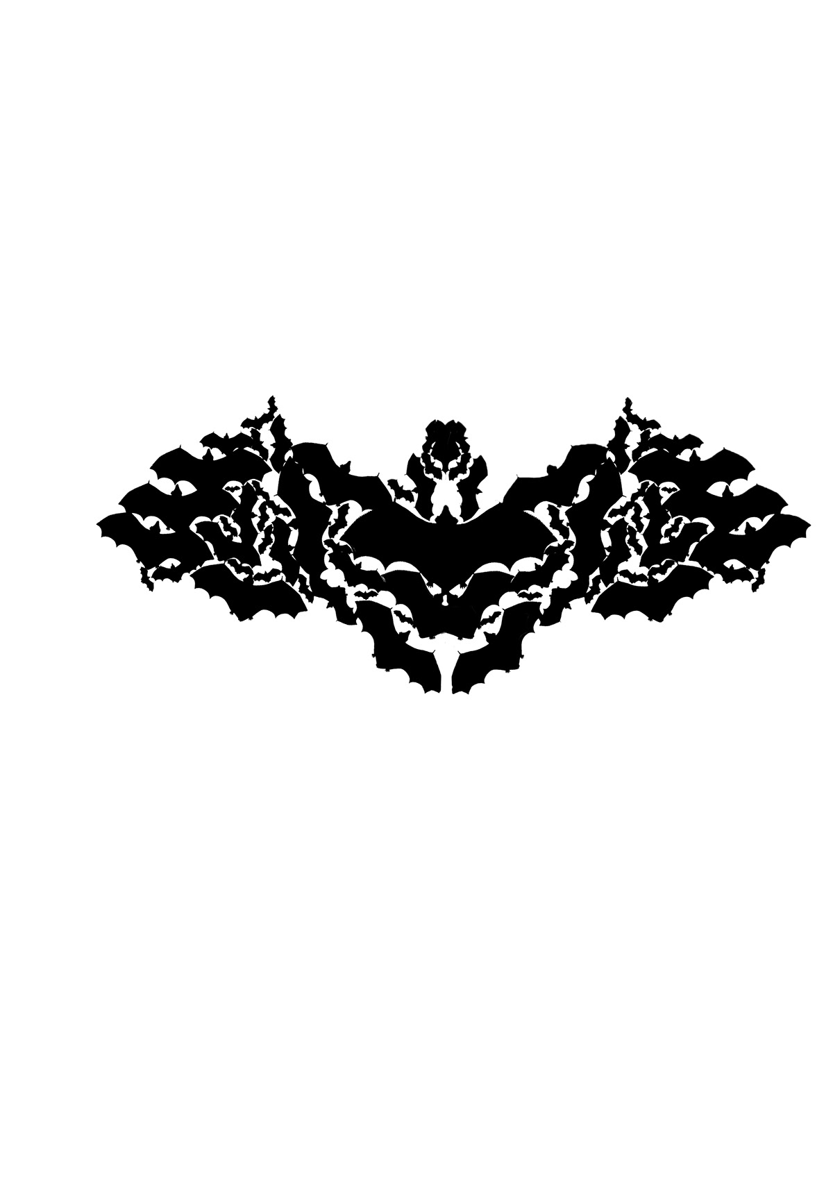 Horror Images horror characters wolf bat Werewolf blood print rorsach ink blot reflection
