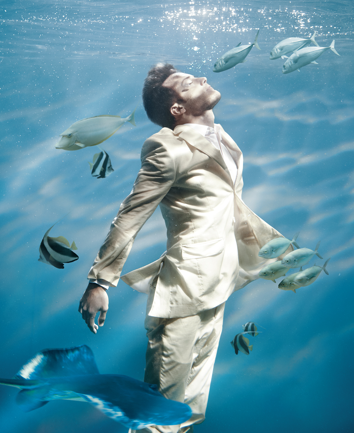Photography  Fashion  suits under water