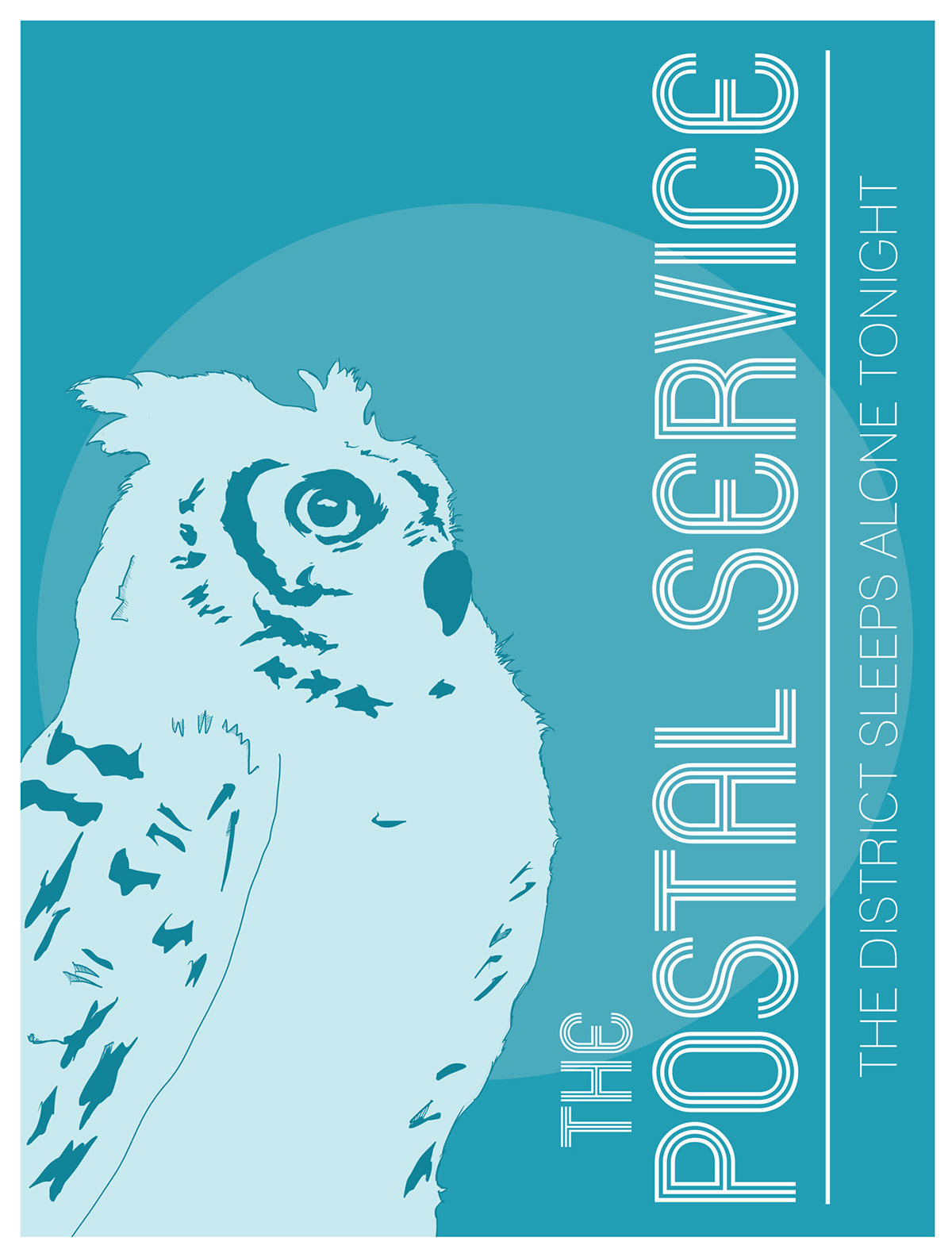 the postal service DCFC ben gibbard indie poster music poster band owl Coruja