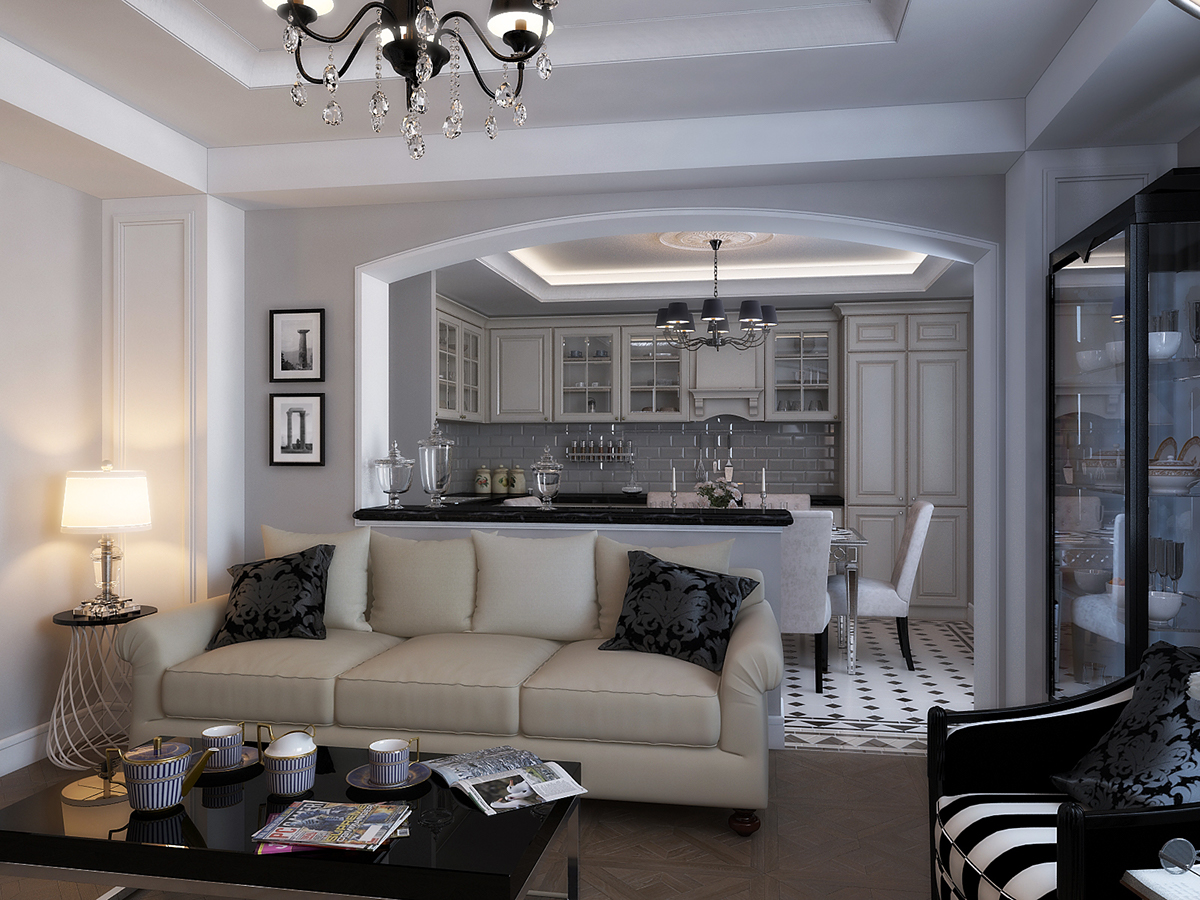 Interior Render Classical design 3dsmax visualization