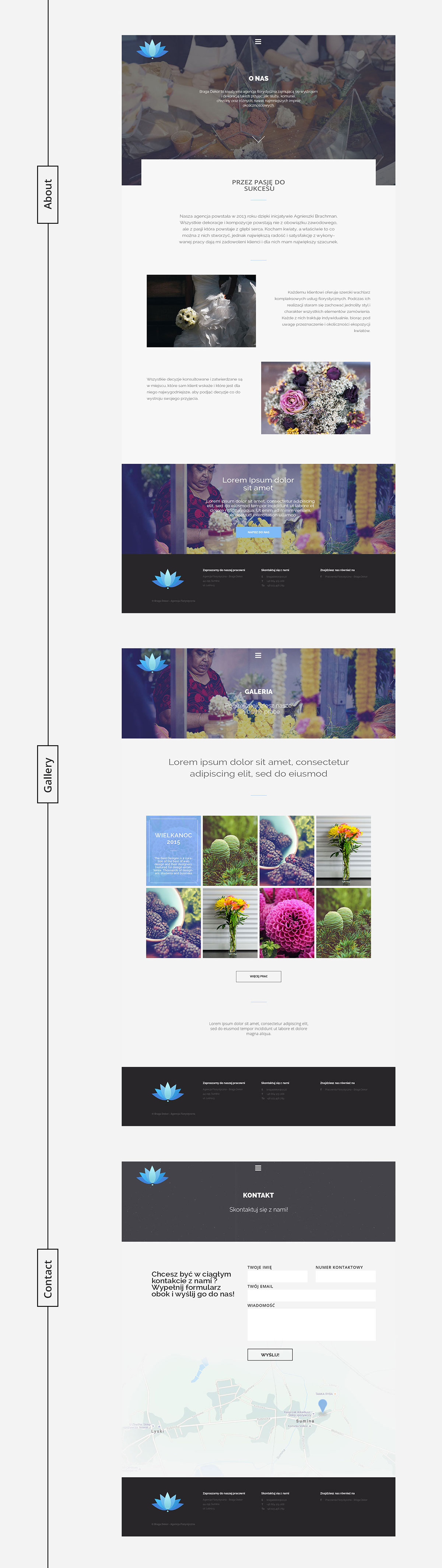 front-end Website Responsive florist florist-agency minimalist minimal-design webpage