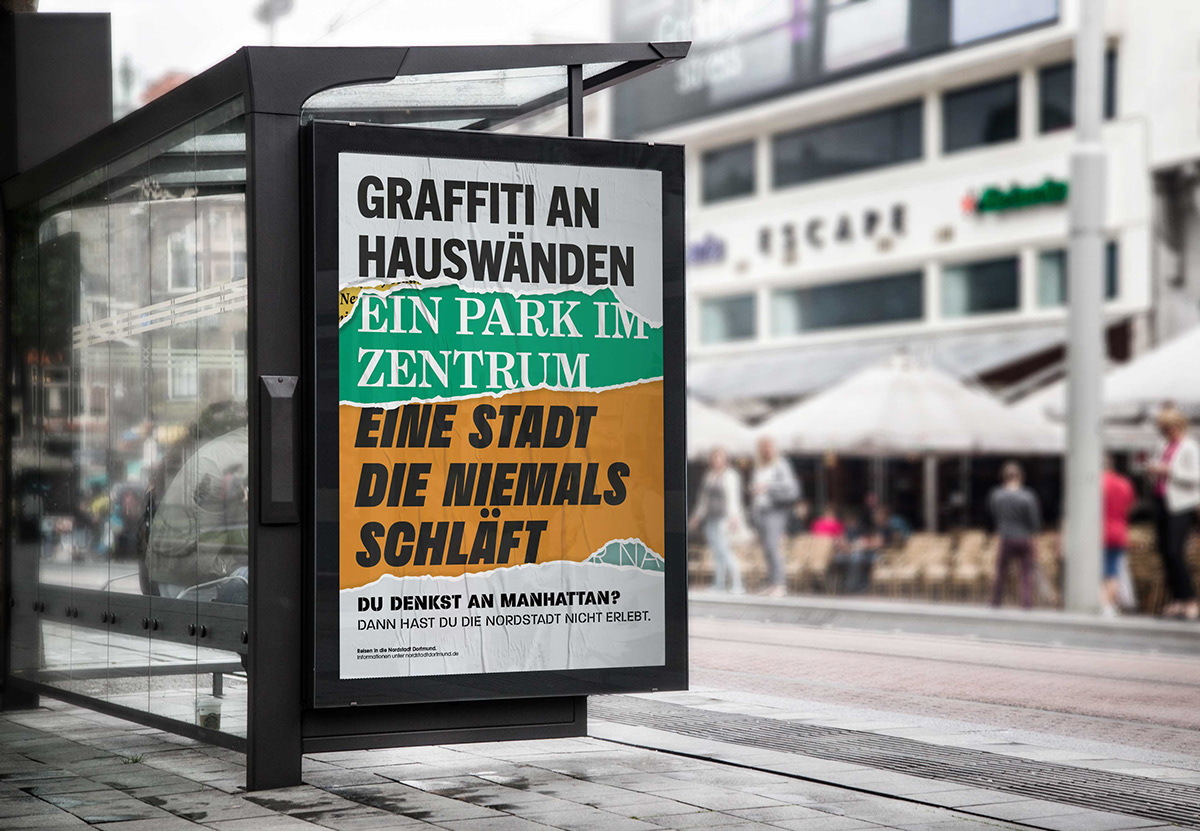 Adobe Portfolio Kampagne werbung Plakate Tourismus Dortmund typografie New York amsterdam berlin text