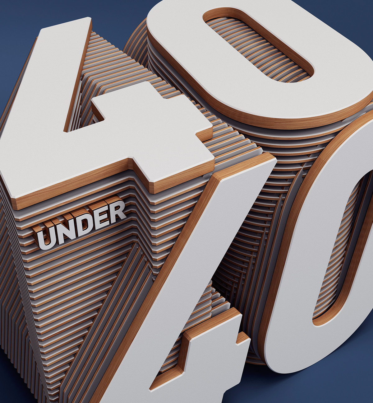 object  design  3d  mad men fifties sixties editorial lettering  render