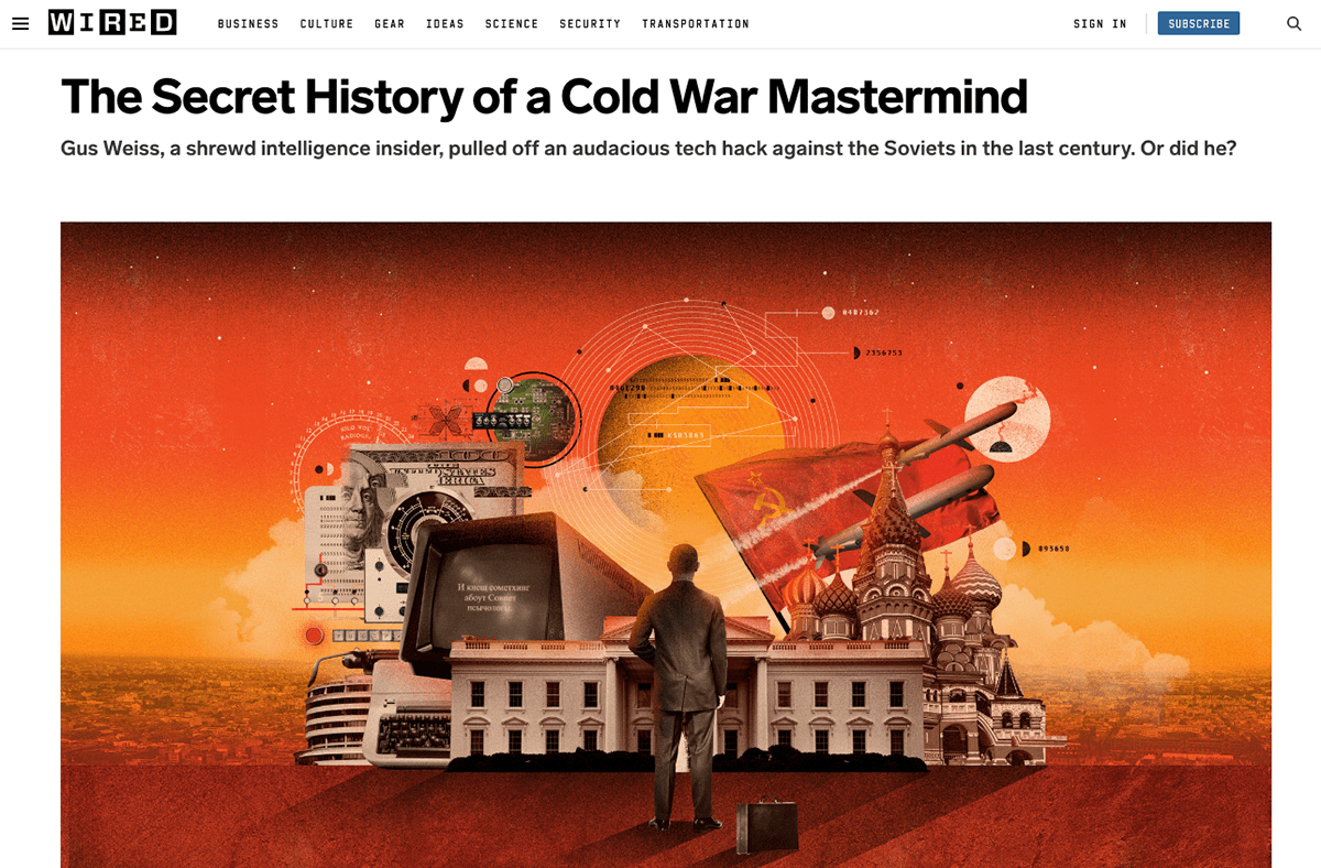 Cold War collage Digital Art  editorial ILLUSTRATION  magazine mexico Wired