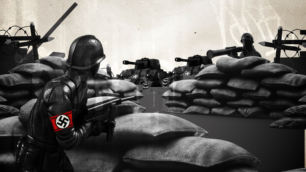 Adobe Hitler educational video Experimental Art explainer Ghost Army illsutartion spy World war 2