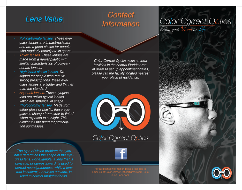 brochure trifold company graphics corporate