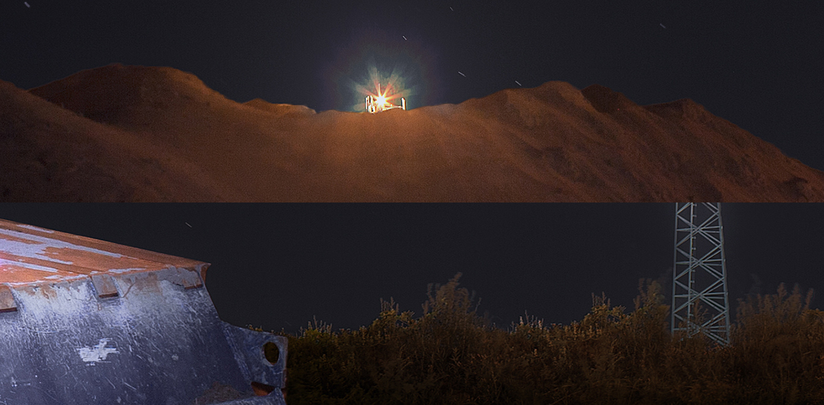 quadcopter FINEART strobist portrait diptyque DJI sc-fi science-fiction futur night light Flash Landscape
