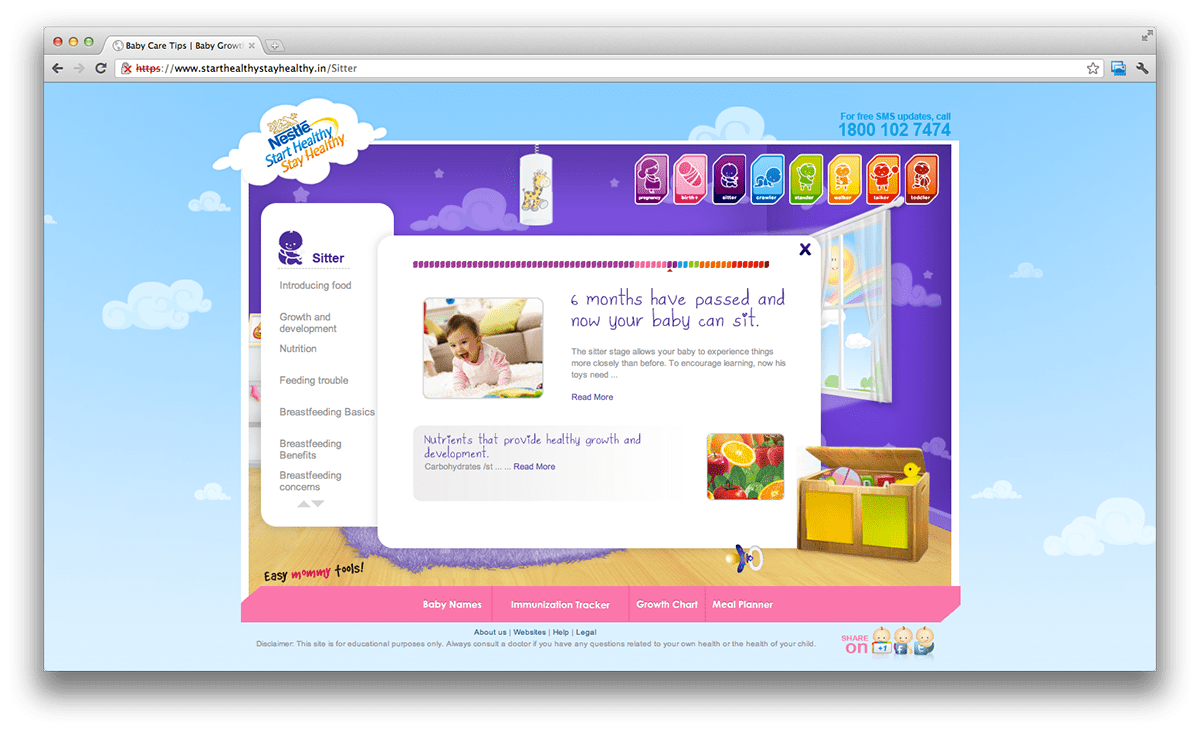 nestle baby Website clouds Day night Start healthy Stay