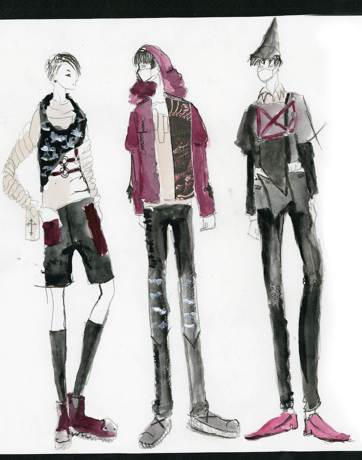 Menswear fashion design fashion sketching technical flats SCAD scadfash
