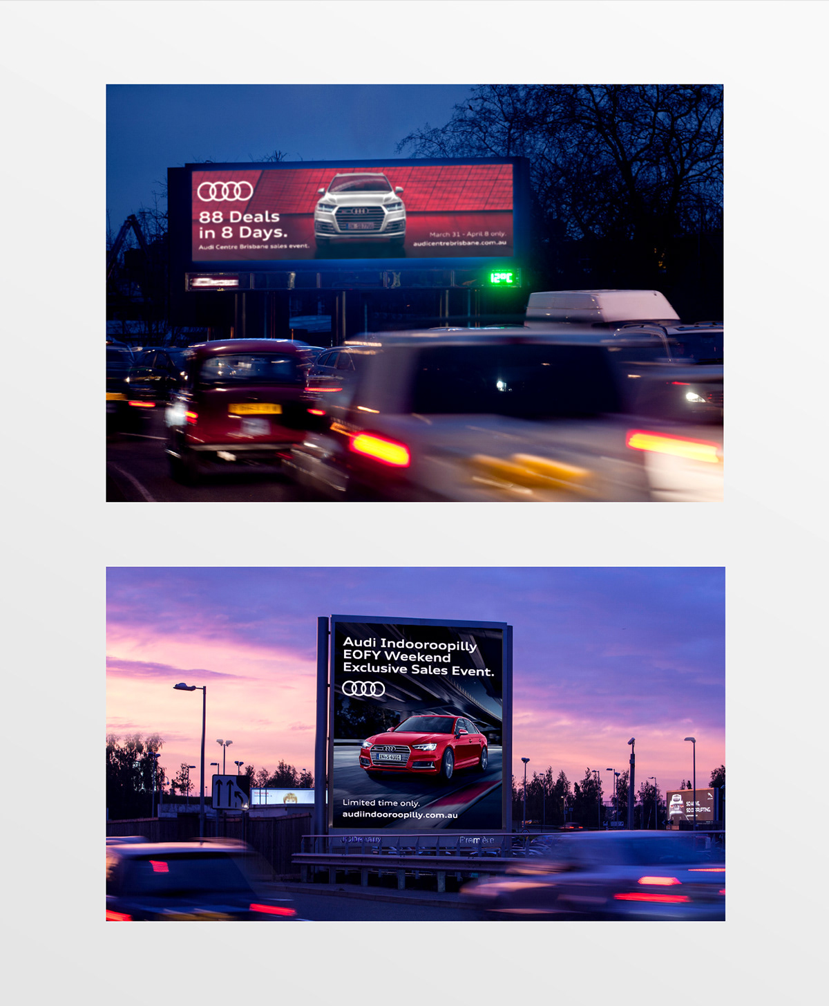 Audi automotive   Advertising  ad Signage car print design  retouching  animation  social media
