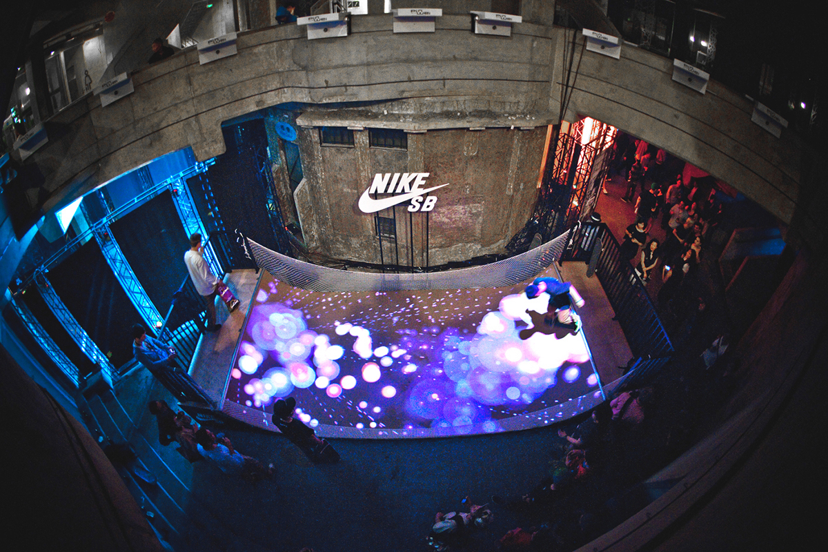 Nike skateboarding movie Event party support your local Exhibition  Ramp skate interactive
