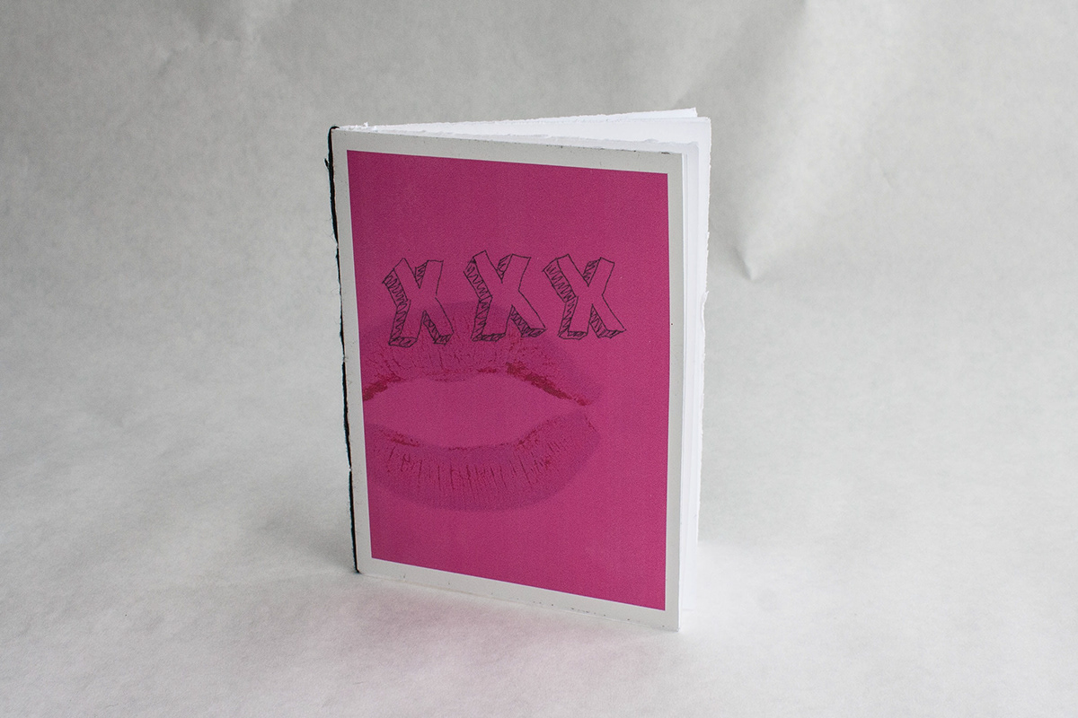 xxx kiss book book making Book Arts Zine  lipstick Smooch pink lips