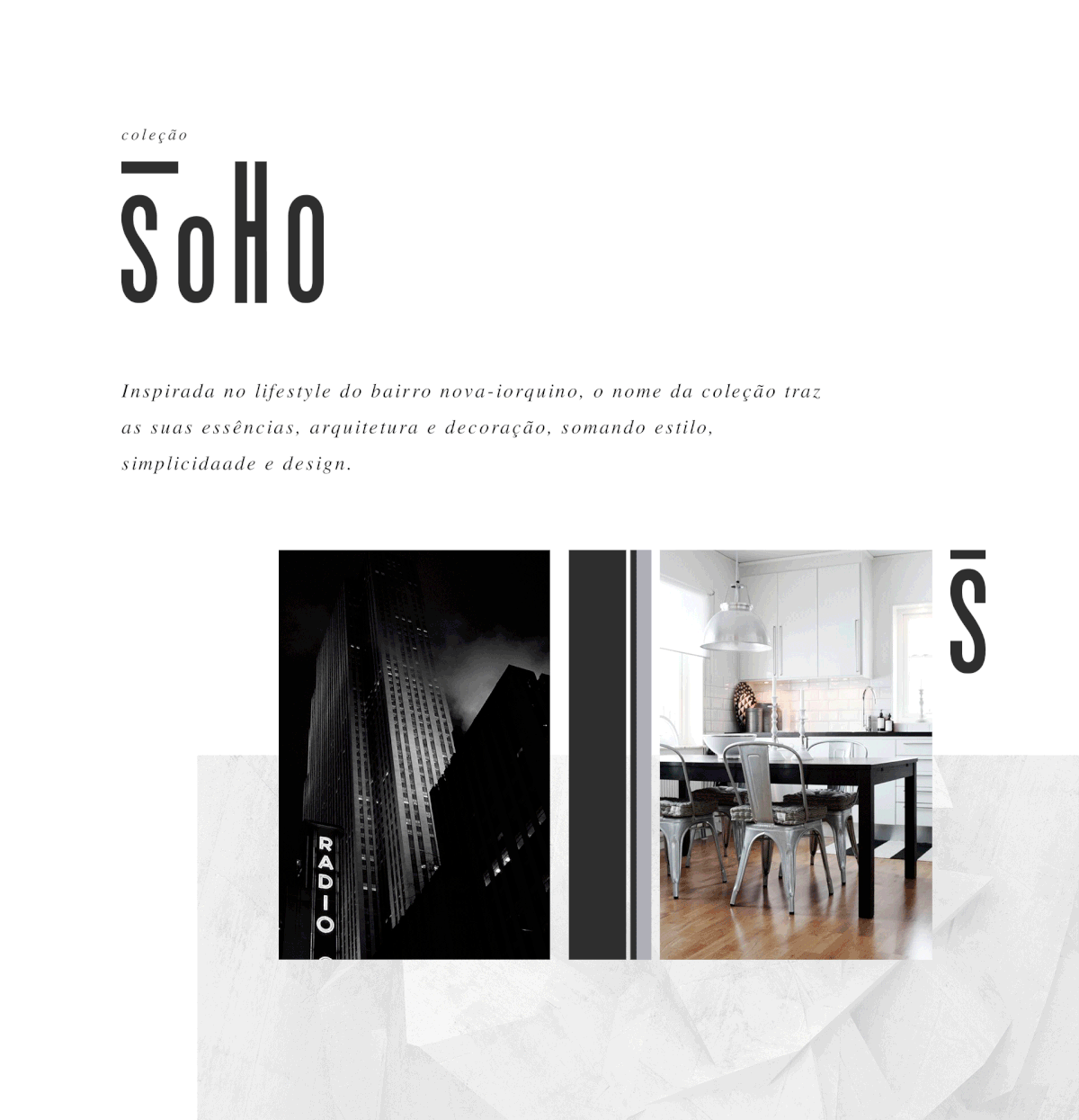 design Minimalism embalagens packing branding  identity soho Collection graphic Catalogue
