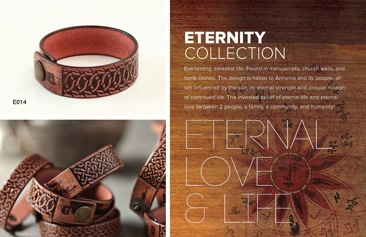 Armenia old world art Jewellery leather bracelet design