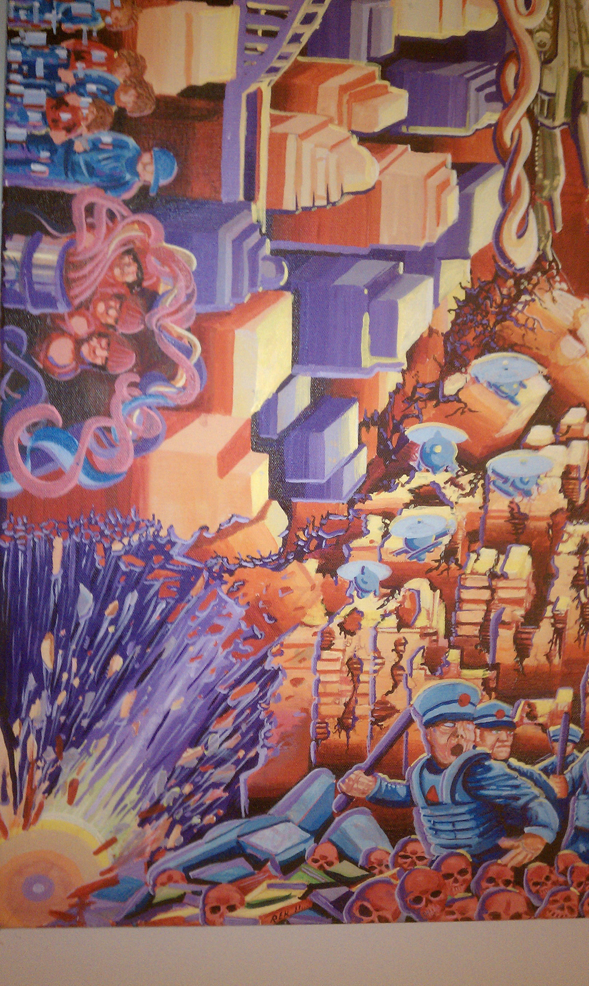 creative painting   acrylic robertkrumholz   buildings cityscape imaginary dreams Flying colorful psychedelic DMT