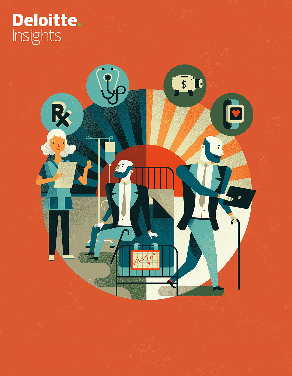 deloitte Deloitte Insights cover Magazine Cover Illustration de couverture insurrance assurance rapp art