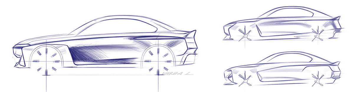 automotive   BMW car car sketch concept design sketch Transportation Design