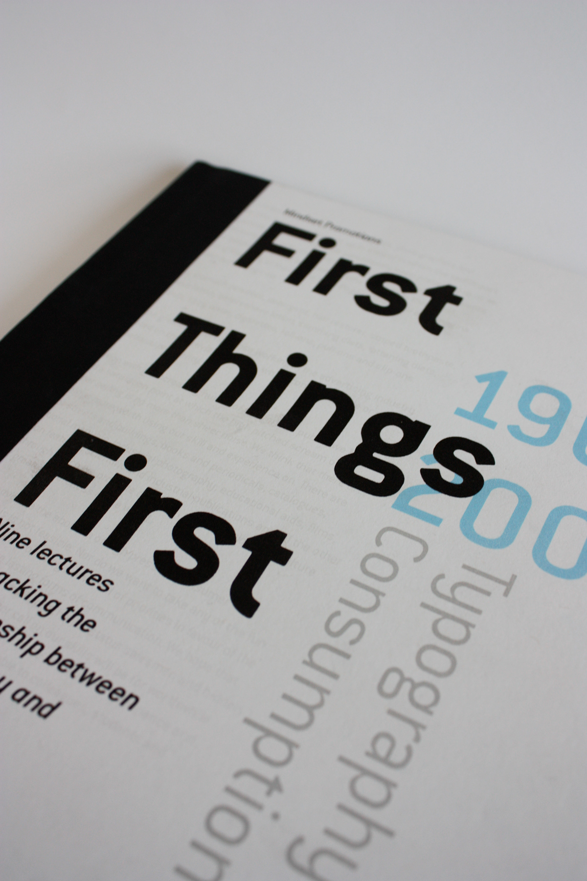 book design  lectures First Things First consumerism