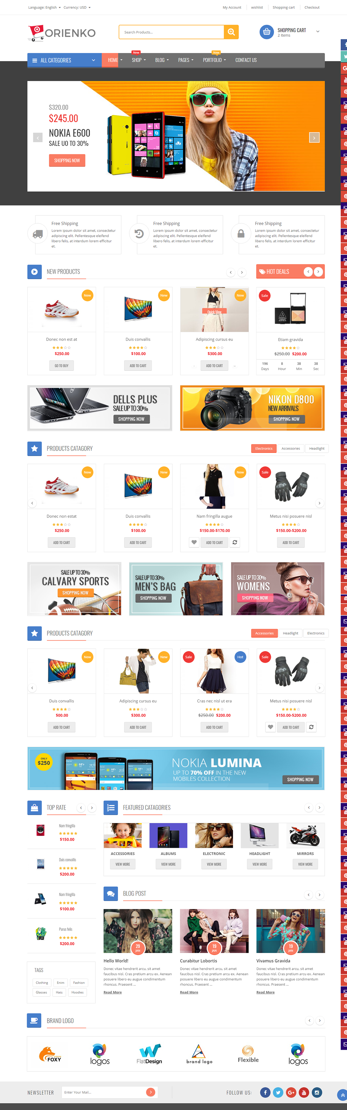 bootstrap clothes Cookery digital Electronics Fashion  Flowers furniture html5 Interior