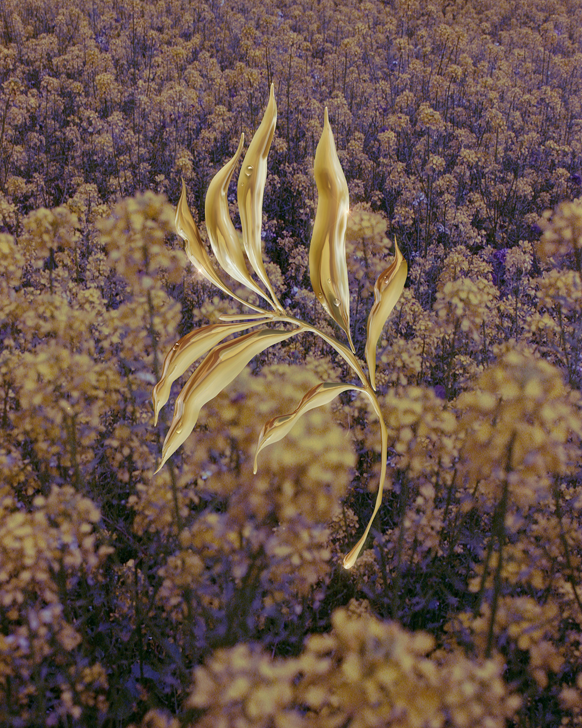 3d art 3d flowers 3D nature chromatic chrome flowers Digital Art  GOLD NATURE Nature nature pattern Patterns
