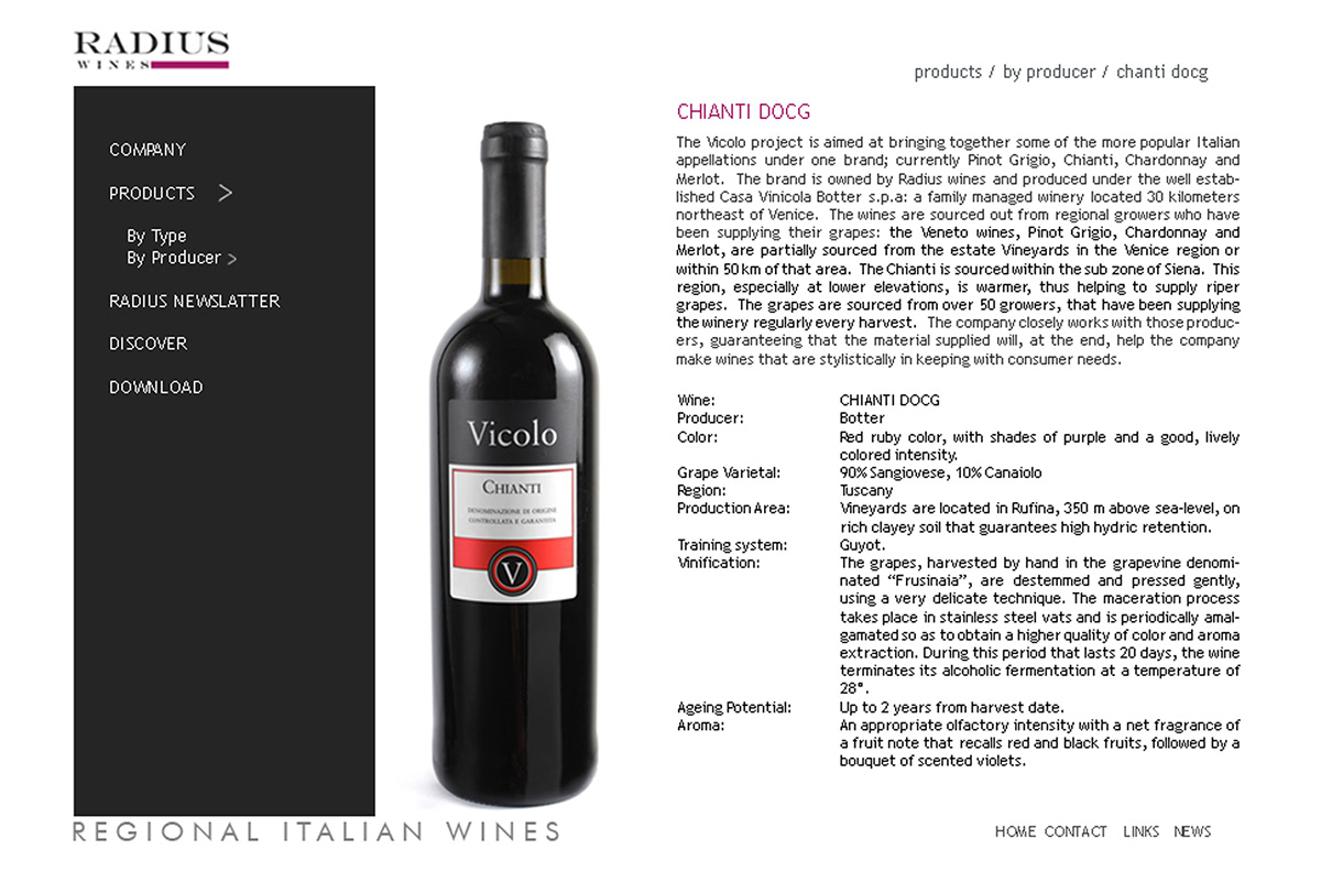 wine bottle Lable logo grap infosheet Web Website product