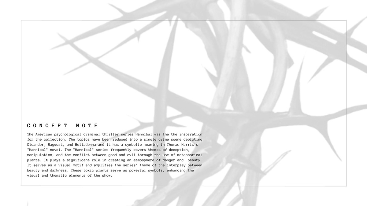 hannibal Cinema fashion design portfolio Clothing NIFT fabric designcollection