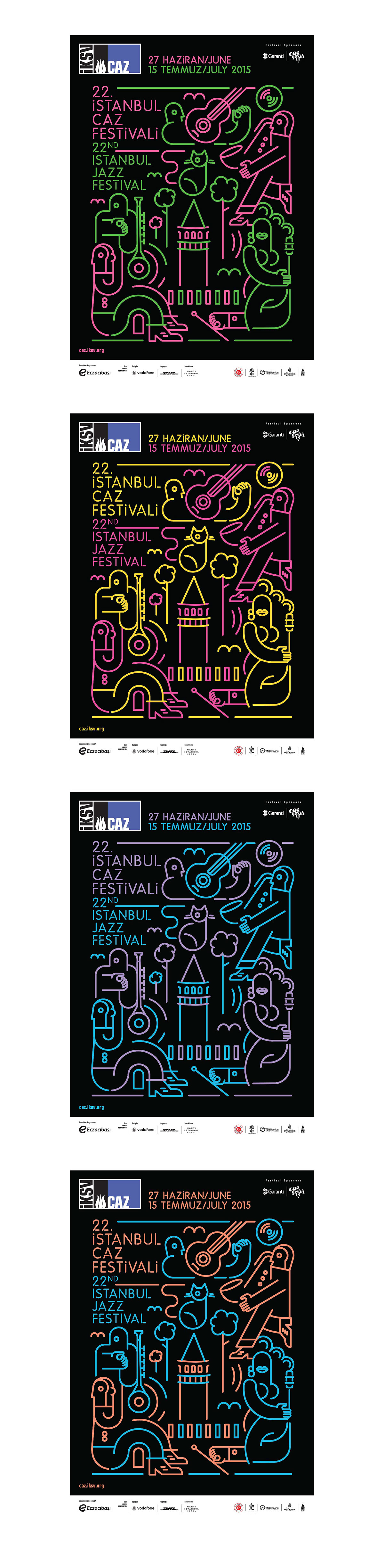 jazz festival istanbul design vector