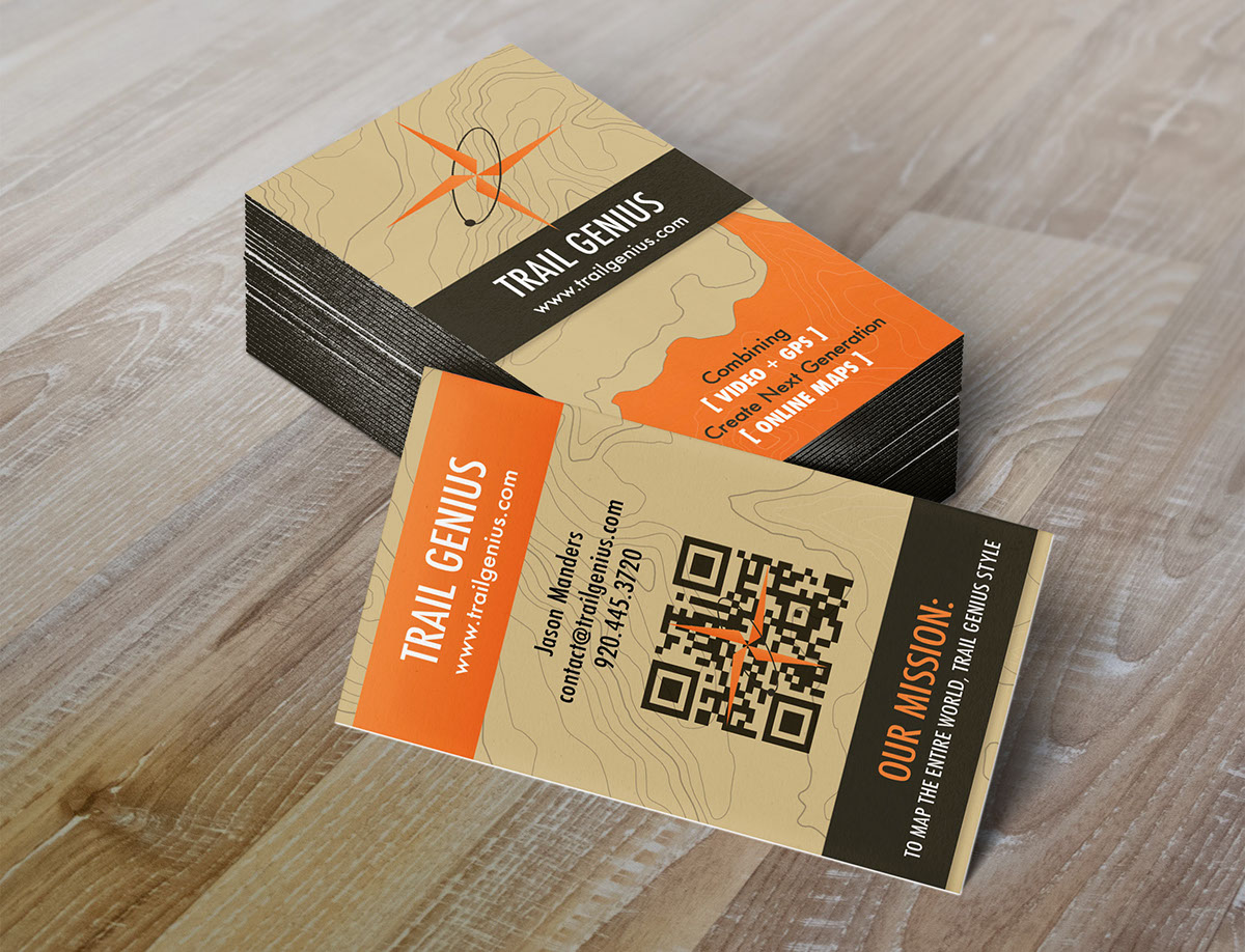 Business Cards design marketing   moo biking Treehaus Studio Trail Genius Mapping