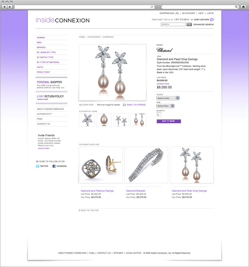 Adobe Portfolio jewelry Website Ecommerce minimal clean luxury