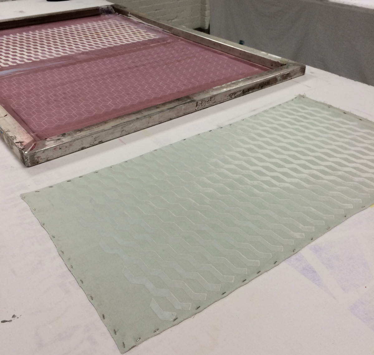 screen printing furniture bench fibers Textiles SCAD