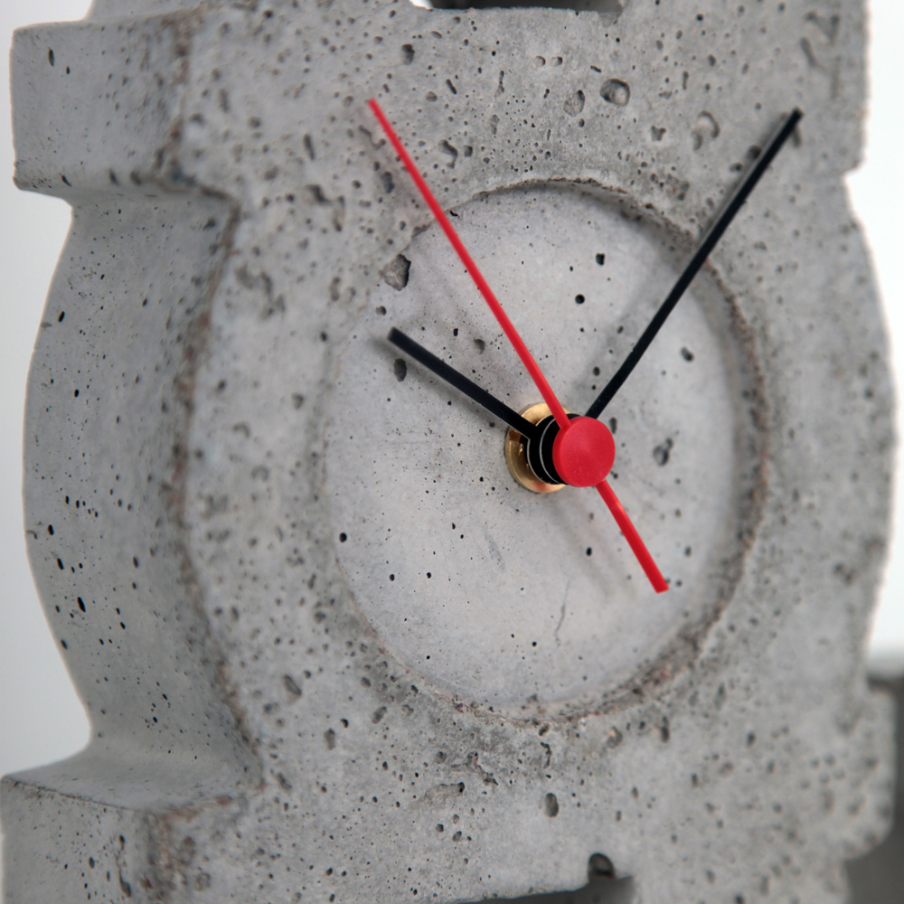 concrete clock clocks cd  DVD  shelv handmade limited edition