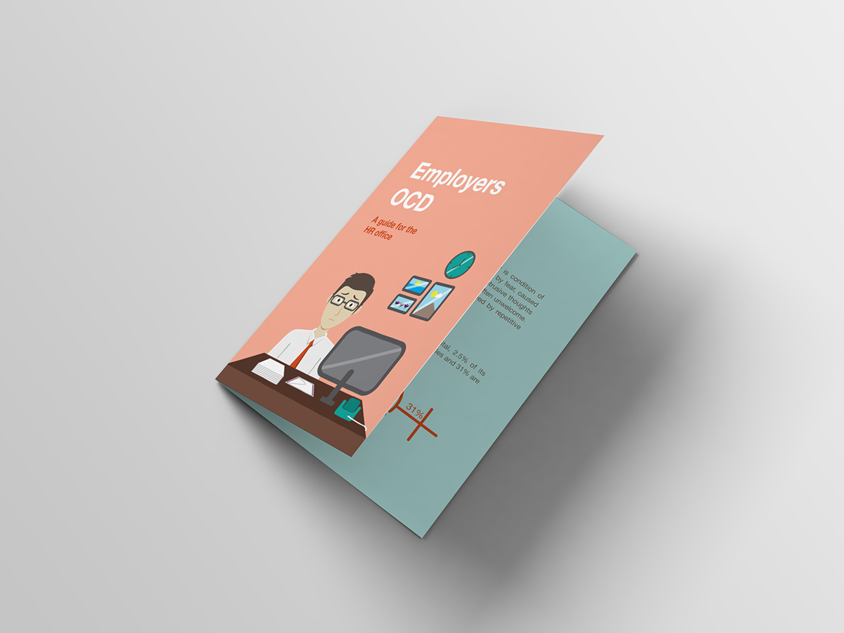 brochure design digital illustration OCD Awareness Leaflet