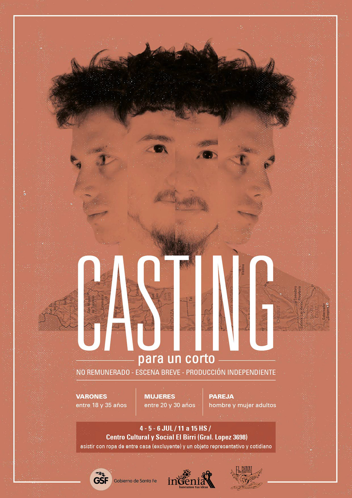 diseño gráfico poster afiche casting