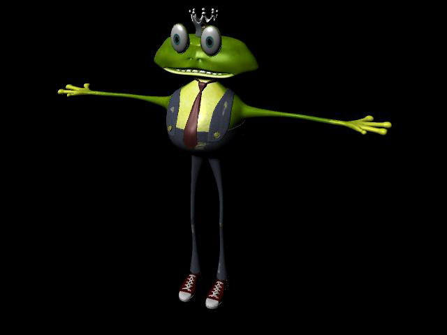 3D frog Maya