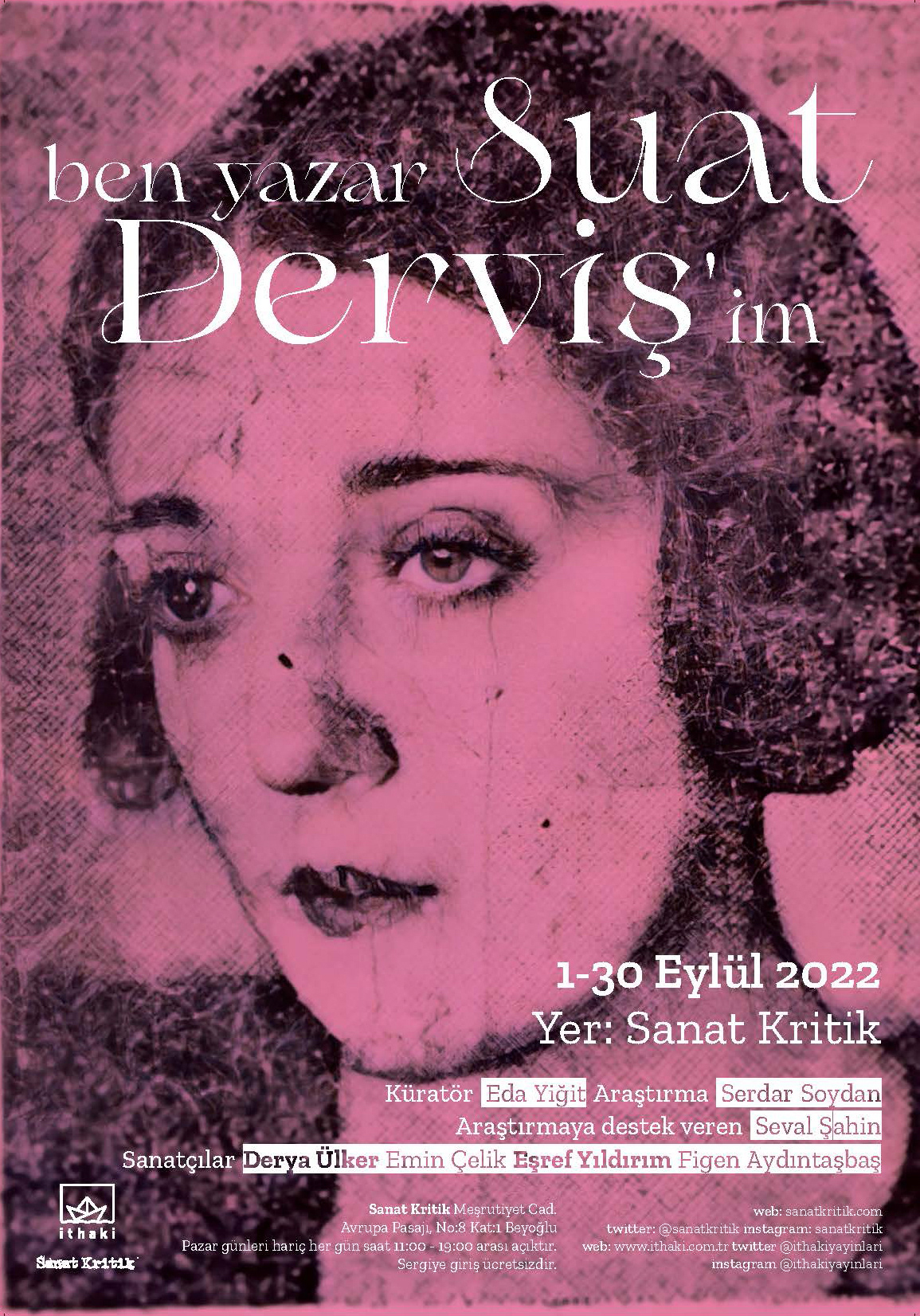 Author feminist glass lettering punctuation typhography newspaper 1930s suat derviş